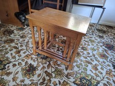 Solid Wooden Nest of Tables 3 Piece Set - Excellent Condition