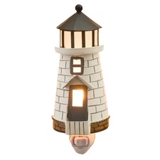 Lighthouse Plug In Night Light Coastal Beach Cottage