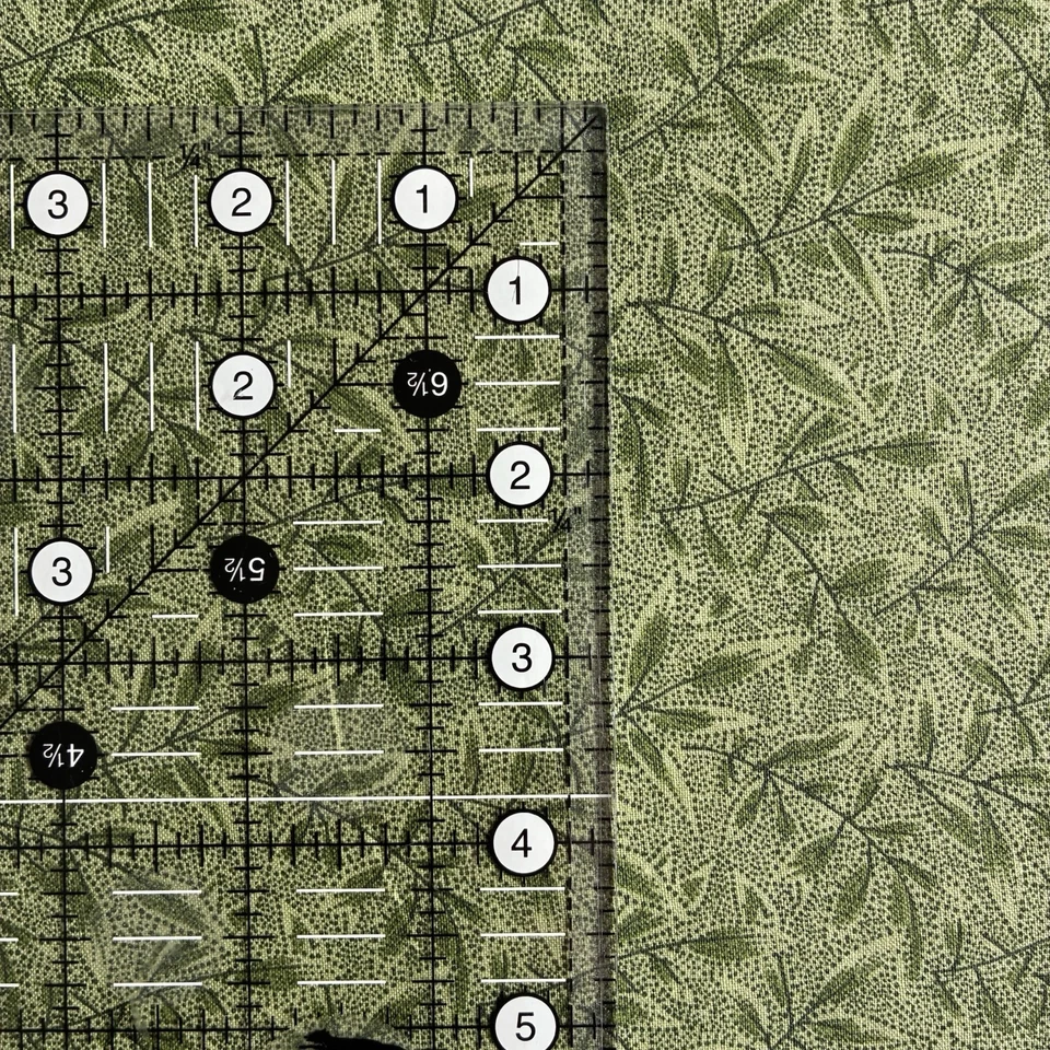 1 Yarda - Fons & Porter para Benartex Acolchado Tela Algodón Hojas Verdes 36"x45" Foto 3 de 3