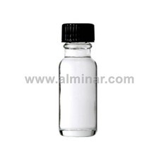 Boston Round 1/2 oz Clear Glass Bottles With Poly Cone Lined Black Caps