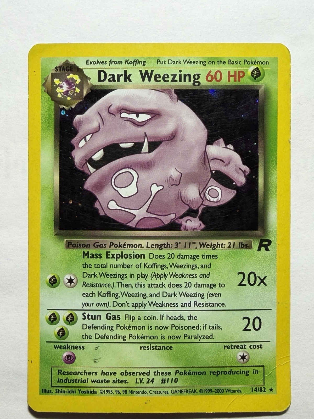 Pokémon TCG Dark Weezing 14/82 Team Rocket Holo NM