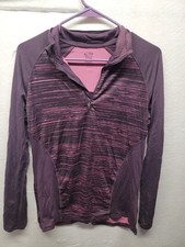 Champion Heathered Purple Athletic Full Zip Long Sleeve Jacket, Size S