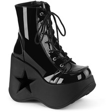 Pleaser Demonia 5" Star Cutout Wedge Lace-Up Ankle Boot Adult Women Dynamite/106