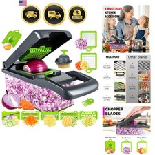Vegetable Chopper, Pro Onion Chopper, Multifunctional 13 in 1 Food Chopper, K...