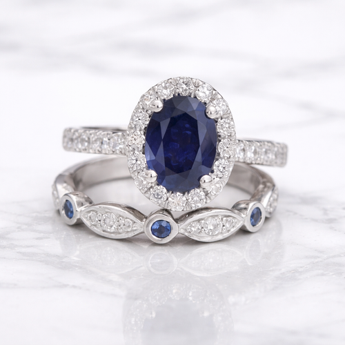 Anello da sposa fidanzamento diamante creato in laboratorio ovale 3,20 ct placcato oro bianco 14 carati - Foto 1 di 7