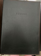 Black Cover Journal Notebook with Lined Pages - "JOURNAL"