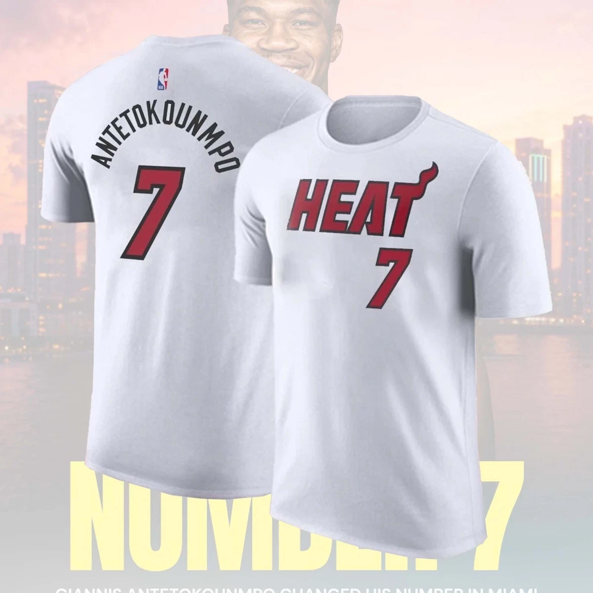 Miami Heat White NBA Shirts for sale | eBay
