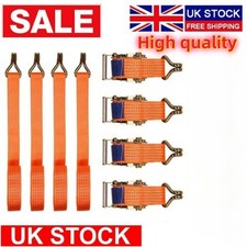 4 LARGE 50mm x 6M Heavy Duty TIE DOWN RATCHET STRAP Webbing 3000kg Lorry Fasten