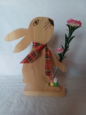 Oster Deko Hase mit Vase und Blume