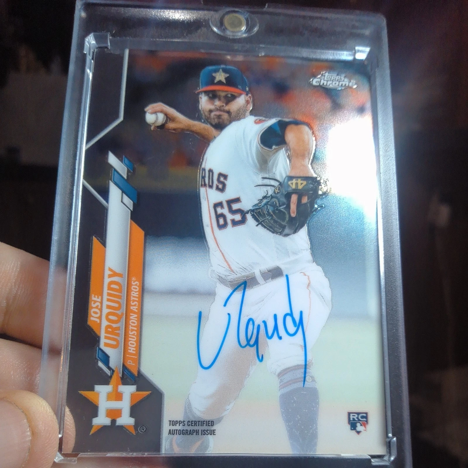 2020 Topps Chrome Rookie Auto Jose Urquidy #RA-JU Rookie Auto RC