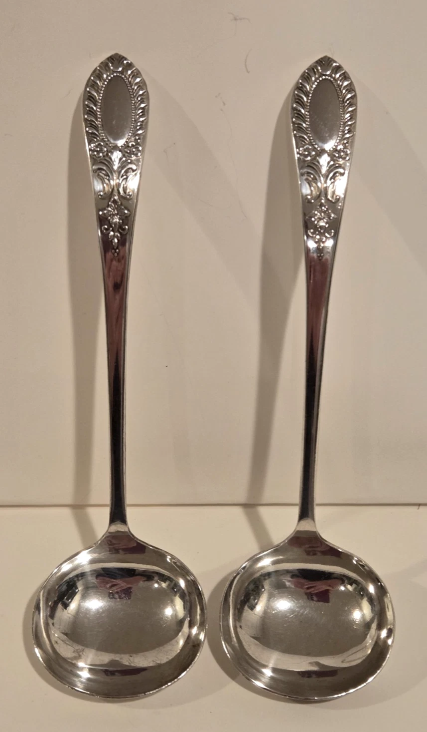 2 Sterling Silver Sauce Ladles Spoons No Monogram 44 grams
Opens in a new window or tab