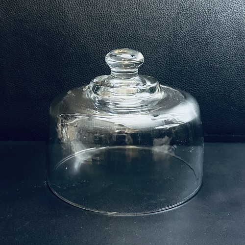 Vtg Anchor Hocking Clear Glass Dome Cloche 6"