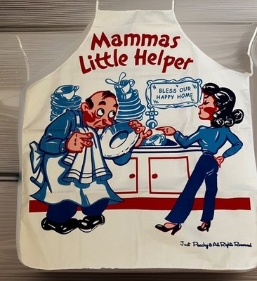 Mamas Little Helper Apron Vintage Grilling Cooking chef MCM Midcentury decor New