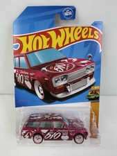 Hot Wheels HW Wagons Datsun Bluebird Wagon 510 Super Treasure Hunt Pink HTF