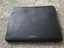 Laptop Sleeve Comfyable Case 13 Inch Faux Leather Zipper Slim Computer Pouch