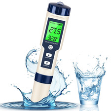 PH Meter  TDS Meter Digital Water Tester 5 in 1 Salinity Tester PH Temp EC and