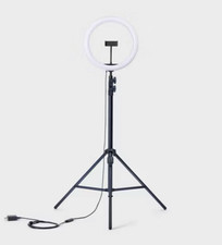 12" RGB Ring Light w Tripod heyday Dark Blue: Mobile Stand Camera Lighting Flash