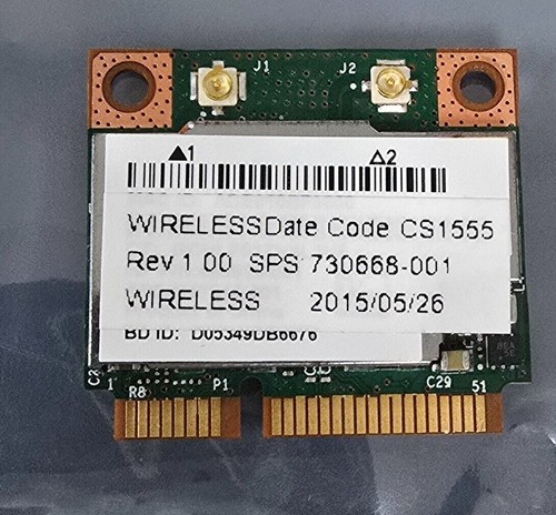 HP 730668-001 HP BroadCom WiFi + Bluetooth 4.0 Combo Card Ref00365 - 第 1/2 張圖片