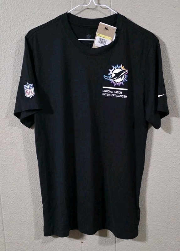 Nwt Men's Nike NFL On Field Appareal Miami Dolphins Cancer Shirt Sz S