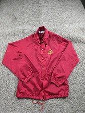 Vintage Boy Scouts Of America Jacket Small Mens Red Snap Front USA Made 80s