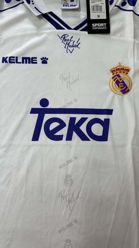 Maillot Real Madrid Vintage 1995-96 - Suker #9 - Kelme Teka - Domicile - Occasion