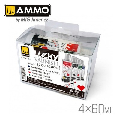 AMMO by Mig: Collections - Lucky Varnish - 4x 60ml - Top Coat - A.MIG-7554
