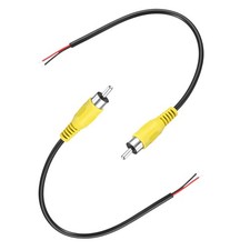 0.7FT RCA to Bare Wire Speaker Cable Yellow RCA Male Plug Pack of 2
