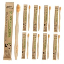 100 Pack Bamboo Toothbrushes Bulk, Individually Wrapped, BPA 100bamboo-yuanshi