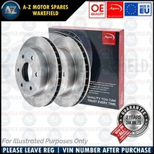 FOR MG 3 1.5 FRONT PREMIUM QUALITY APEC BRAKE DISCS PAIR 2013->