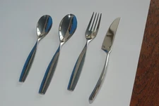 Yamazaki SWIVEL Stainless Morrison Glossy 4pc place setting BRAND NEW