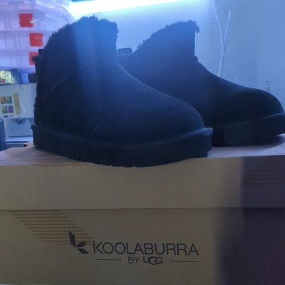 KOOLABURRA BY UGG WOMEN KOOLA ULTRA MINI BOOT BLACK SIZE 7