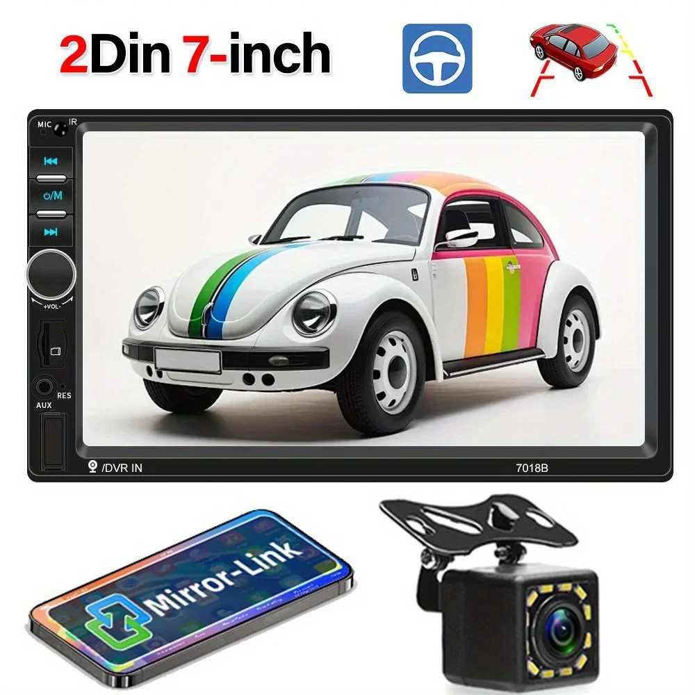 Radio Mp5 Touch Screen Bluetooth Fm Usb + Rear Camera