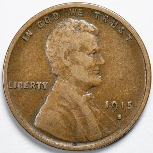 1915-S Lincoln Wheat Penny San Francisco Mint Fine (F)