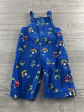 Vintage OshKosh B'gosh Corduroy Overalls Blue Mouse Print Collectible Corduroy
