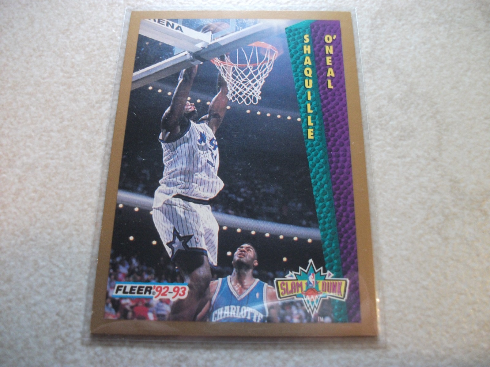 1992-93 Fleer Slam Dunk Shaquille O'Neal Shaq Rookie Card RC #298
