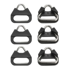 Camera Strap Lug Ring, 6 Pack Metal Triangle Split Ring Hook with Plastic Cap