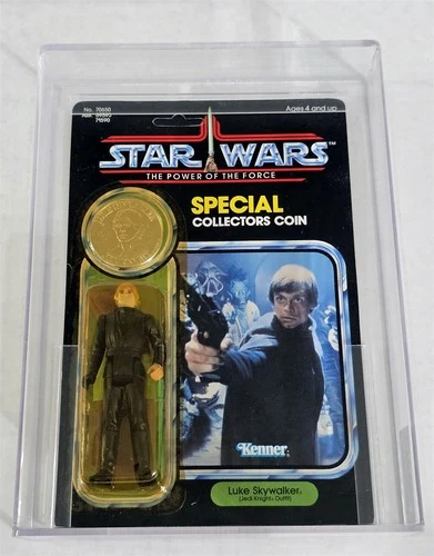 B-46 STUNNING AFA 80 MINT ON CARD VINTAGE KENNER STAR WARS 92 BACK JEDI LUKE
