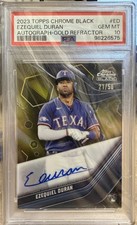 2023 Topps Chrome Black - Ezequiel Duran #CBA-ED Gold Refractor /50 (RC)
