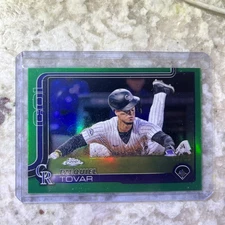 EZEQUIEL TOVAR 2025 TOPPS CHROME GREEN LAVA REFRACTOR ROCKIES /99 Q4115