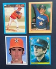 Nolan Ryan Topps (1981 &1982) & Fleer (1983 & 1984) Stickers - 4 Card Lot