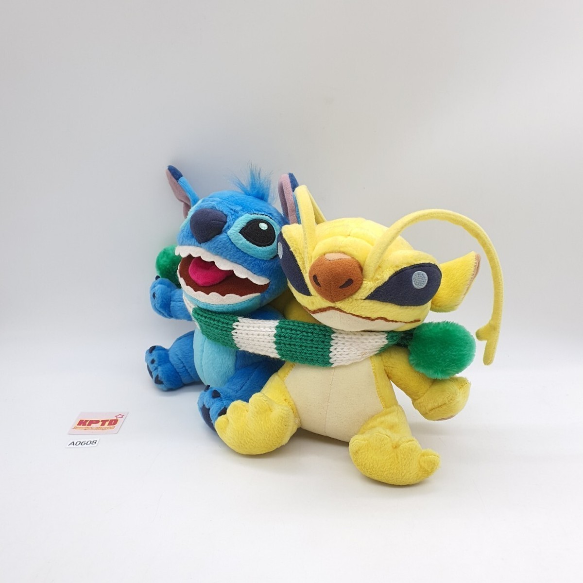Lilo&Stitch　ぬいぐるみ　２体セット　黄色　薄紫　レア　希少　珍品 Stitch &Sparky(221) A608 Lilo & Stitch Disney SEGA 2005