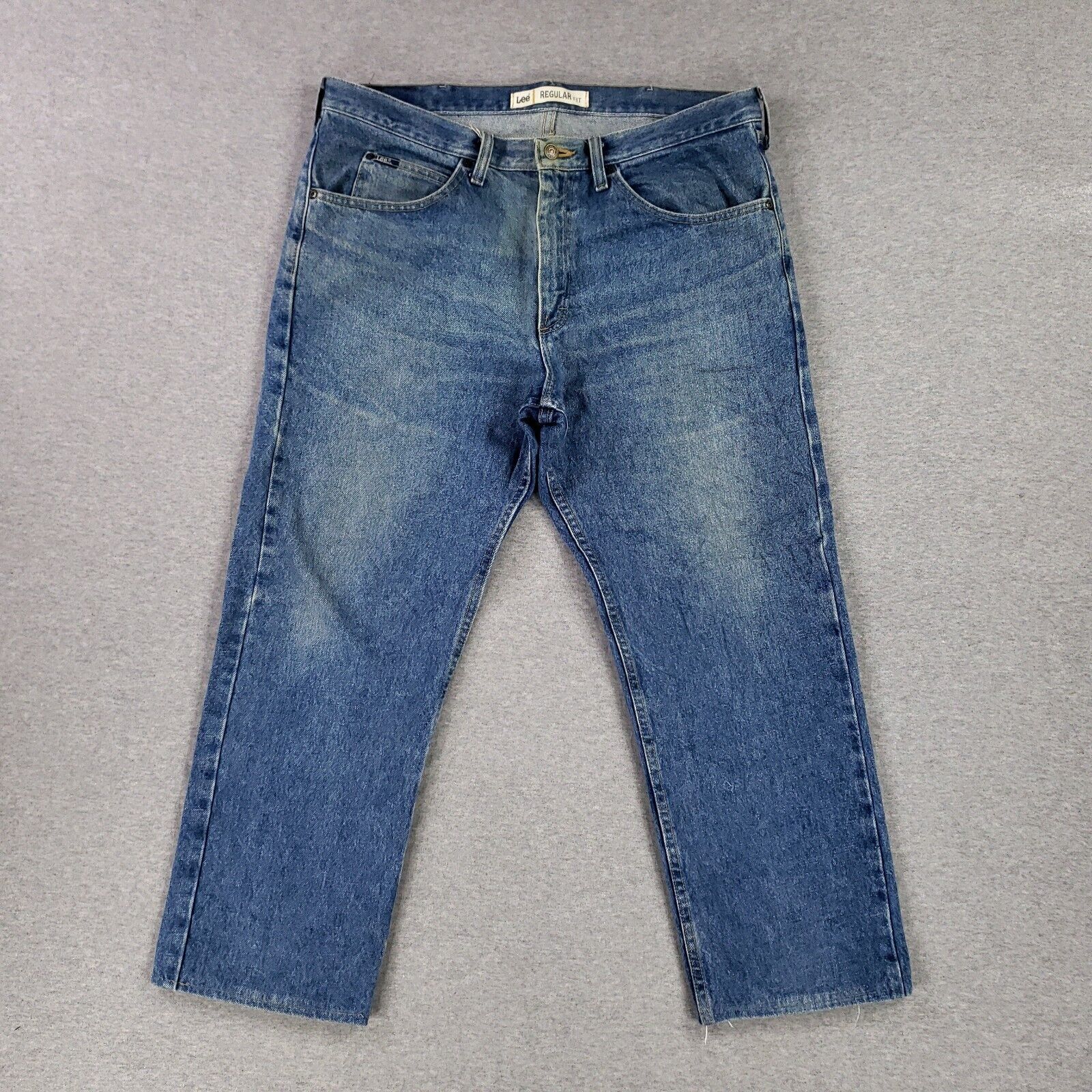 Vintage Lee Regular Fit Blue Jeans 36x28 Faded Retro Denim