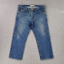 Vintage Lee 36x28 Regular Fit Blue Jeans Shortened Old School Faded Retro