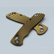 1 Pair Custom Made TC4 Handle Scales for Hogue Deka 2