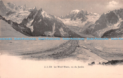 R250174 Le Mont Blanc vu du Jardin J J 554 Jullien freres Postkarte