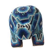 Vintage Huichol Sculpture Mexican  Beaded Fig...