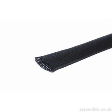 Black 10 mm - 27 mm Expandable Nylon Braided Mesh Cable Tidy Sleeving - 100437