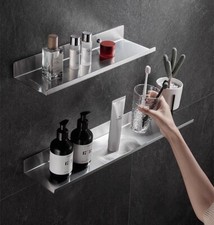Brushed Nickel Bathroom Organizers and Storage Shower Shelf Holder Single Layer