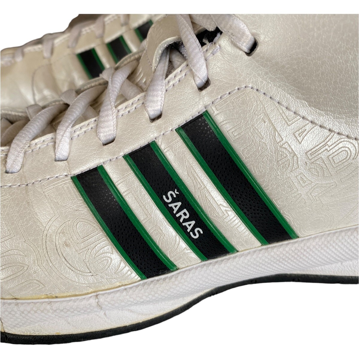 Adidas TS Pro Model SARAS 2008 Mid Top White Green 677834 Men's UK