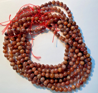 RED COPPER RUTILATED QUARTZ SMOOTH BEADS 8 MM 15.5'' STRAND  BELOW WHOLESALE!